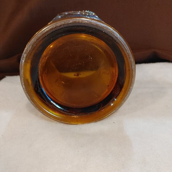 Vintage Indiana Gold Carnival Glass Harvest Grape Canister Jar, - Picture 4 of 4